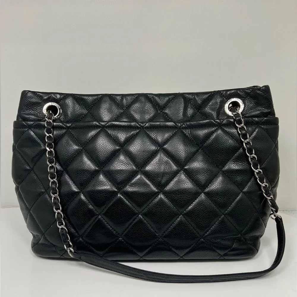 Chanel Caviar Quilted 31 Rue Chambon Paris Tote Bag Black